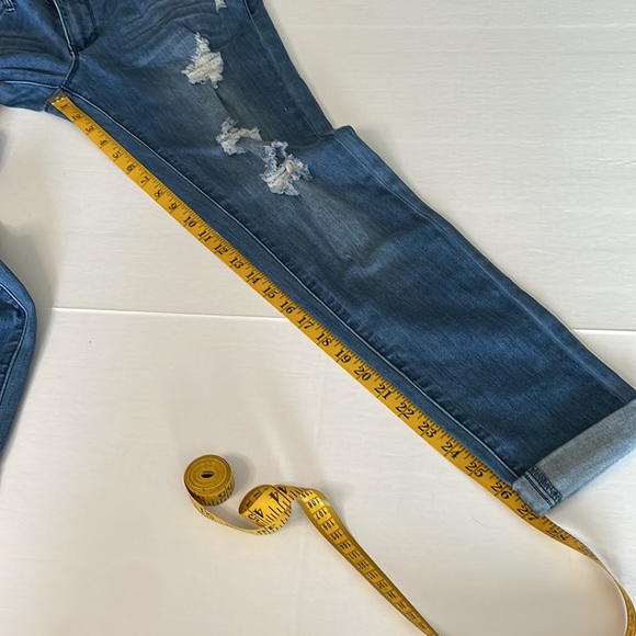 Hybrid & Company ripped bum lifter cuffed skinny jeans Junior’s sz 9 NWT - Picture 12 of 14